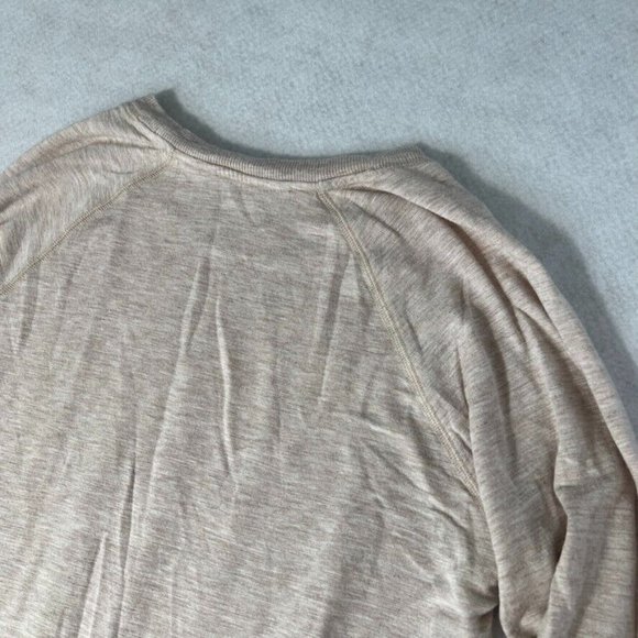 Athleta Criss Cross Pullover Medium M Long Sleeve Sweater Beige Oatmeal - Picture 10 of 10